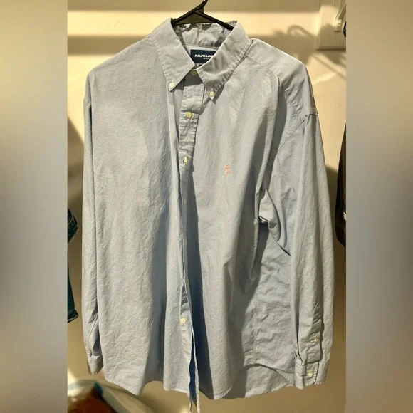 Ralph Lauren Golf Light Blue Casual Button-Down Shirt - Picture 1 of 3